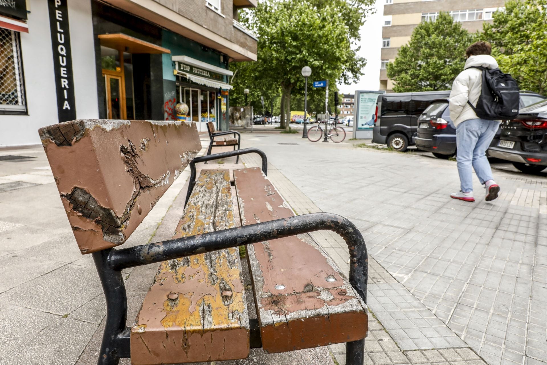 El mal estado de los bancos de Vitoria