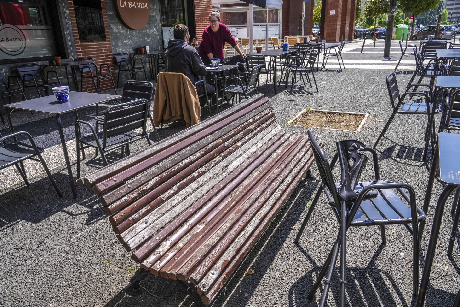 El mal estado de los bancos de Vitoria