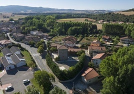 Vista aérea de la localidad alavesa de Espejo.