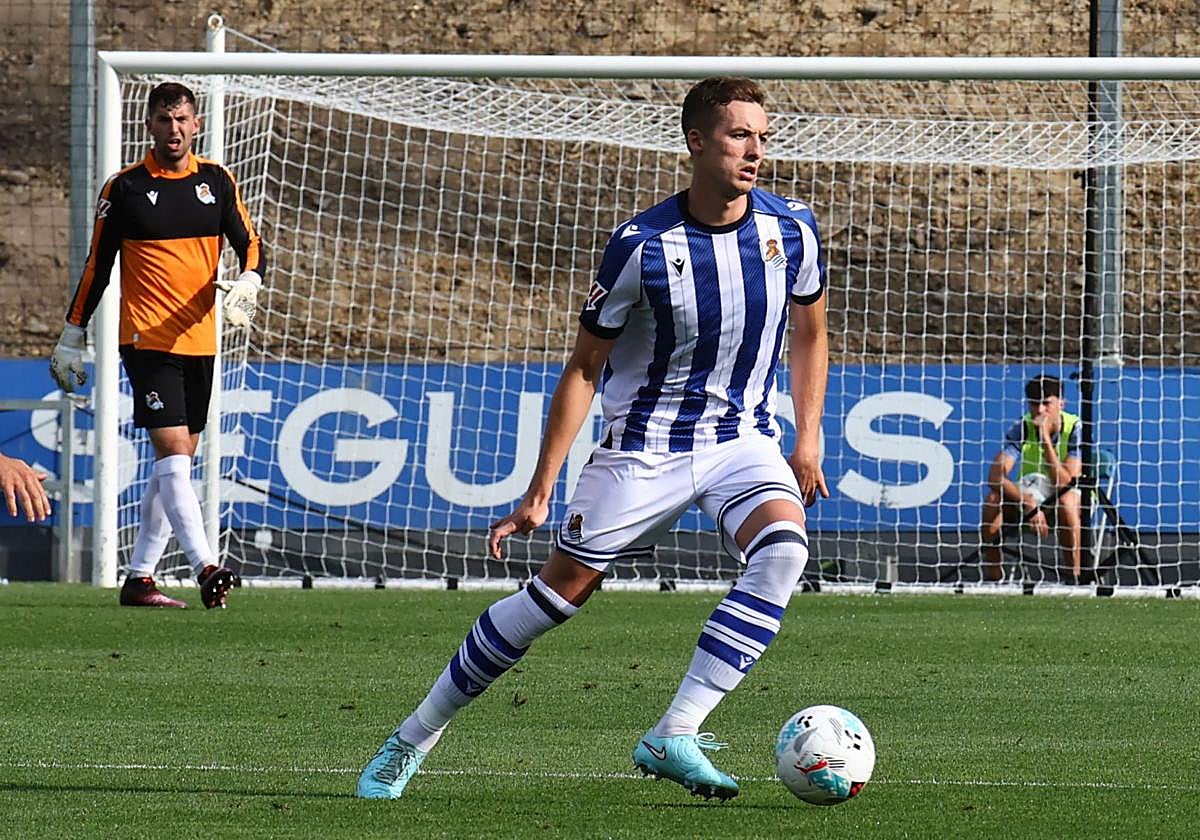 Jon Pacheco, con la Real Sociedad.