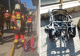 Los ocupantes ventilaban ayer el inmueble afectado por las llamas.