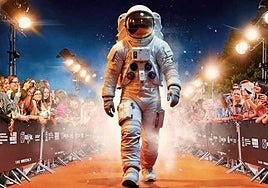 El cartel, creación del diseñador Juanjo Contreras, rinde homenaje a la característica alfombra naranja del certamen.