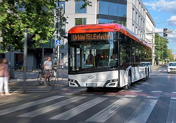 Una imagen del modelo de autobuses que se enviarán a Suecia.