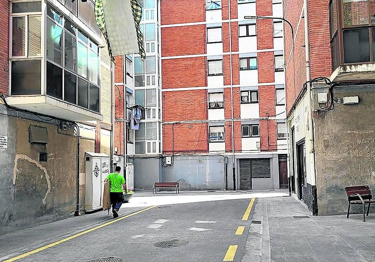 Imagen del barrio de Landatas, uno de los que será rehabilitado en el proyecto.