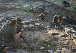 Las cámaras de 'Eraukon' en el yacimiento arqueológico de Irulegi (Aranguren), a 15 kilómetros de Pamplona.