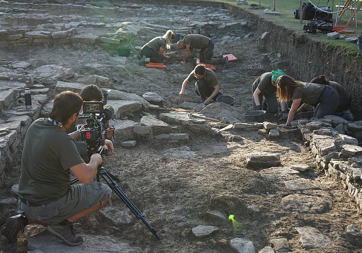 Las cámaras de 'Eraukon' en el yacimiento arqueológico de Irulegi (Aranguren), a 15 kilómetros de Pamplona.