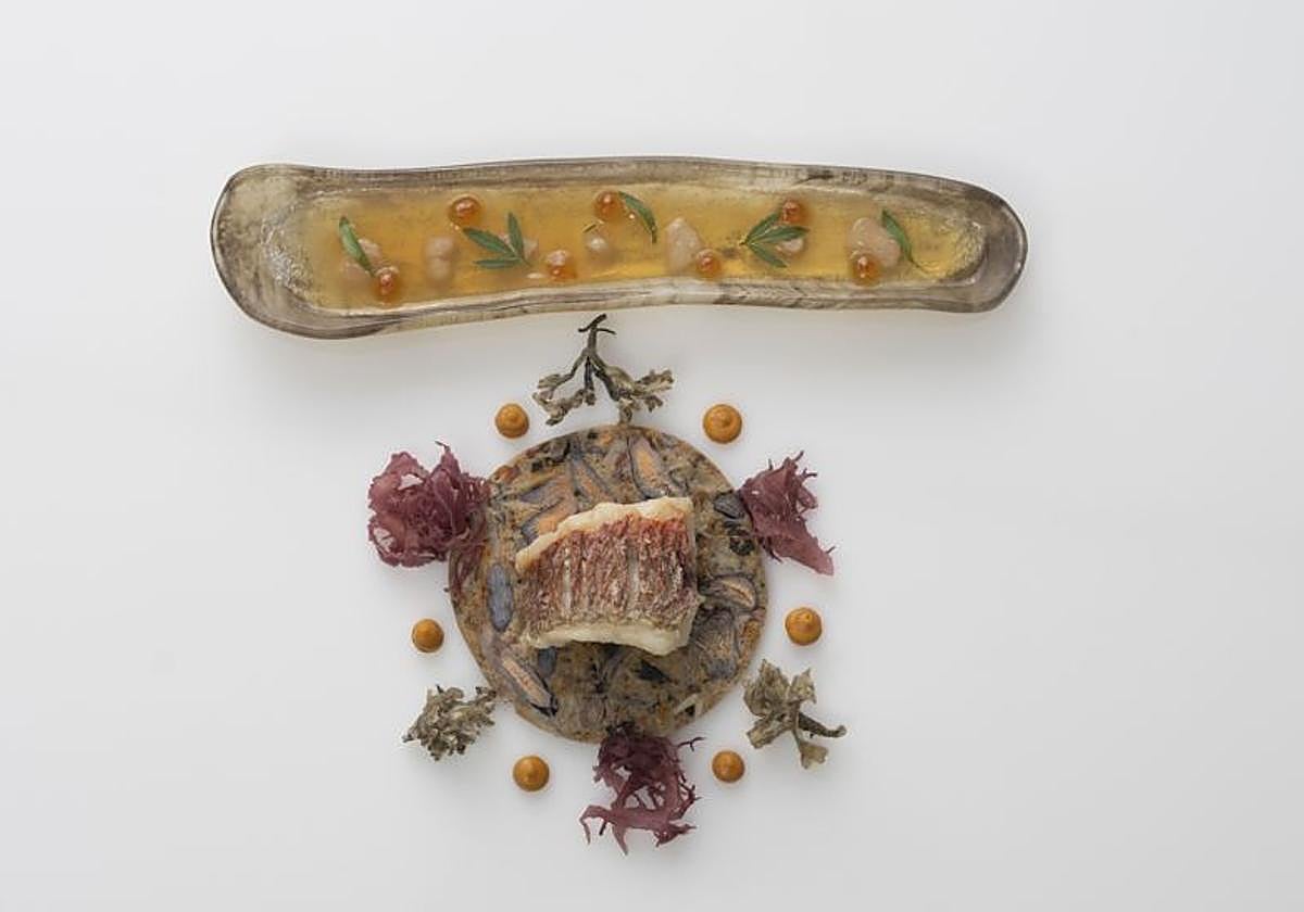 Salmonete de fritura del restaurante Akelarre.