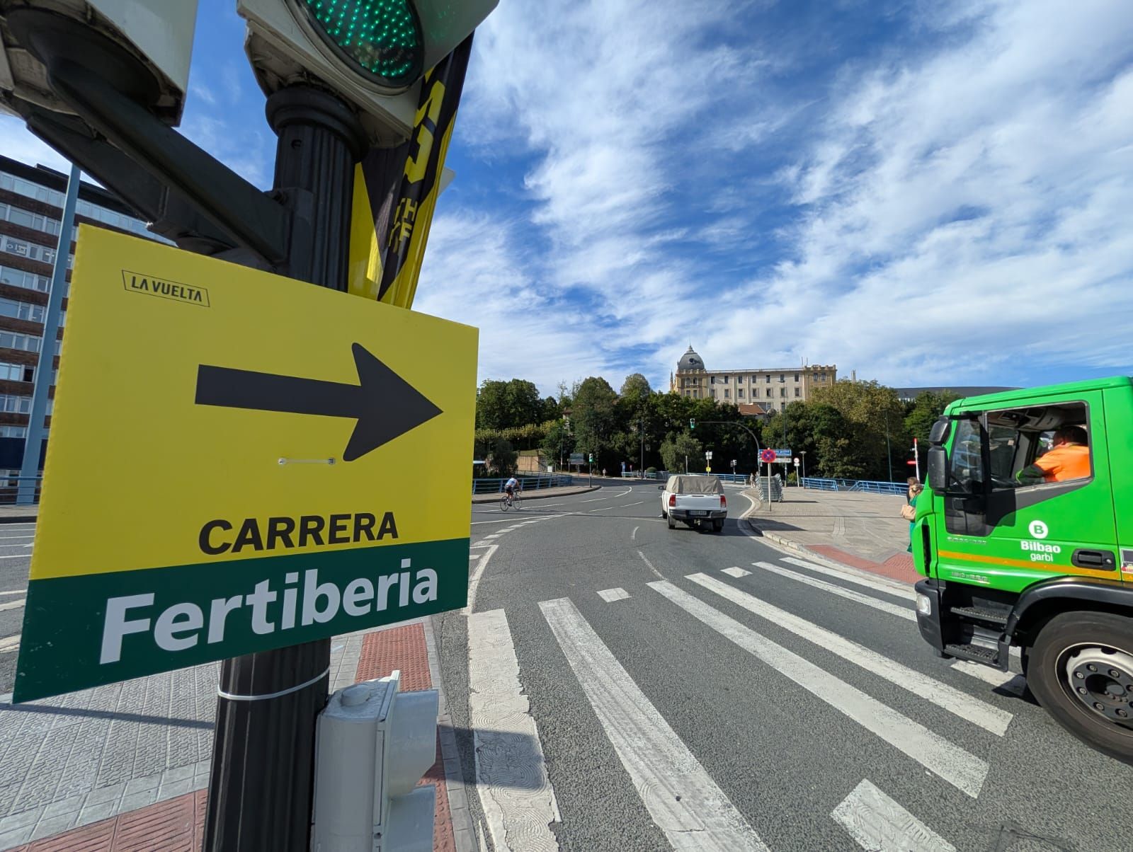 La Vuelta se deja sentir en las calles de Bilbao
