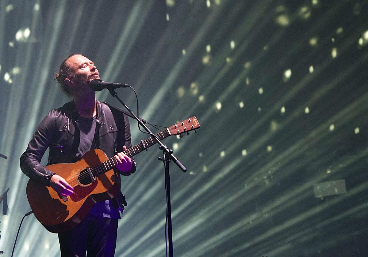 Thom Yorke, durante un concierto en Coachella en 2017.