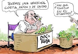La viñeta de Cerrajería sobre la vendimia en Rioja Alavesa