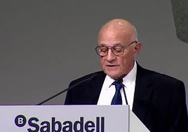 El presidente del Sabadell, Josep Oliu.