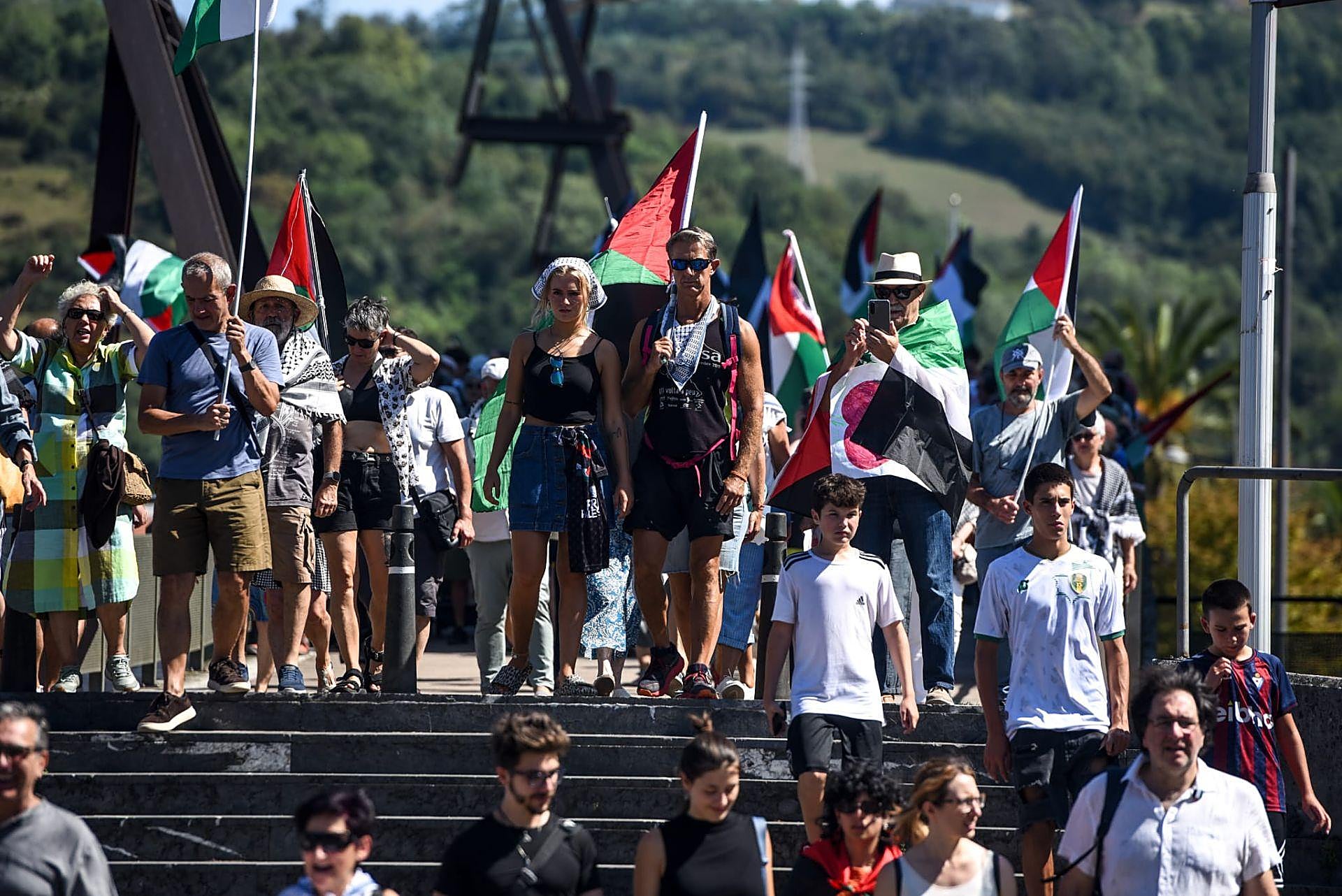 La protesta a favor de Palestina, en imágenes