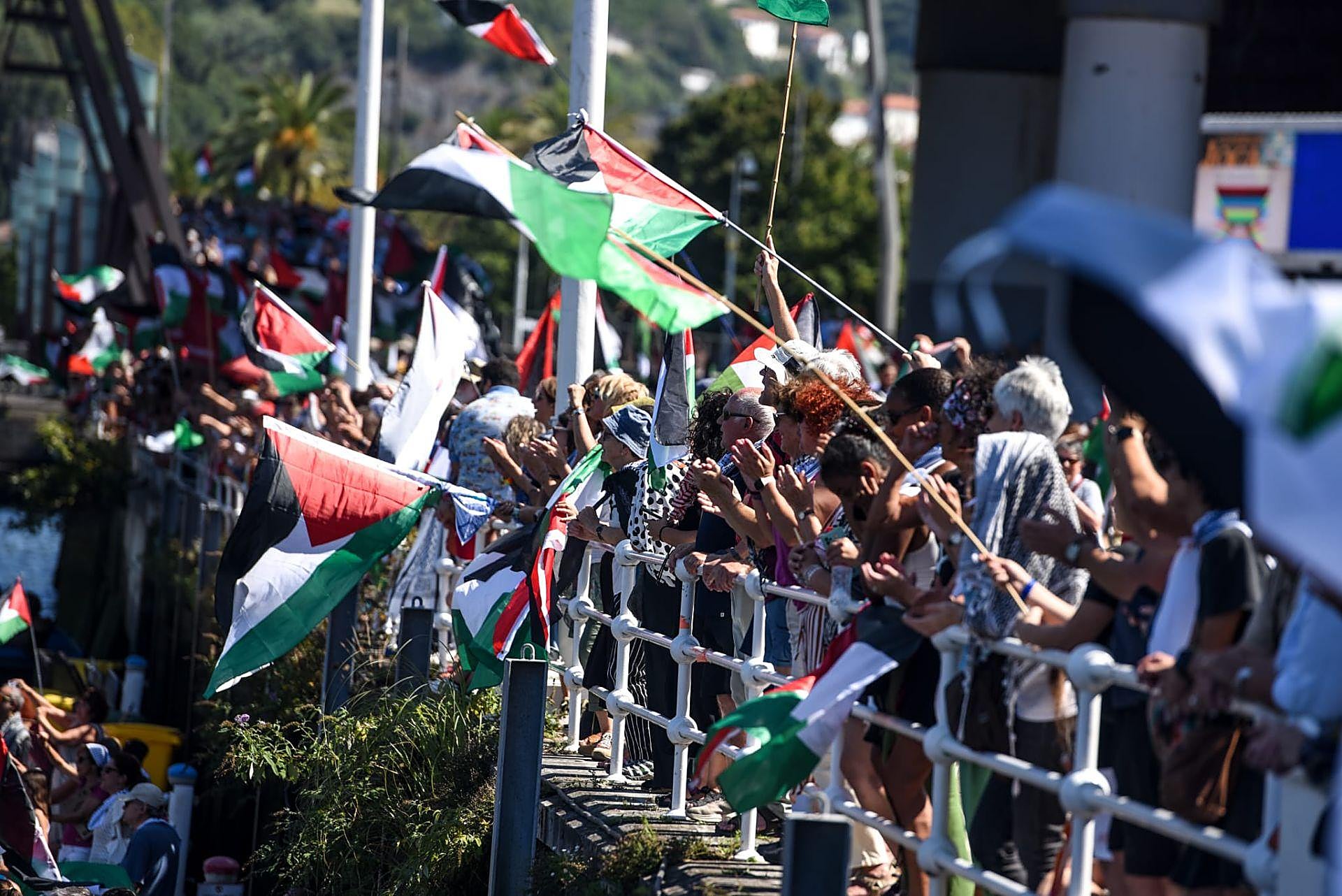 La protesta a favor de Palestina, en imágenes