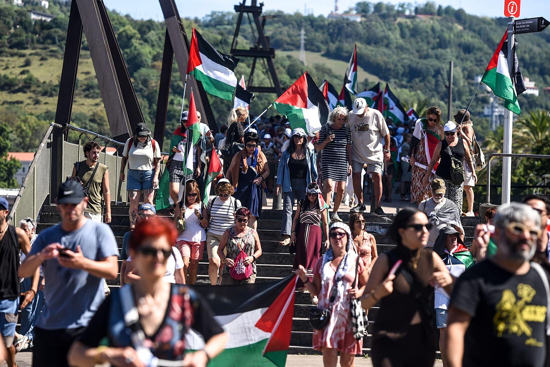 La protesta a favor de Palestina, en imágenes