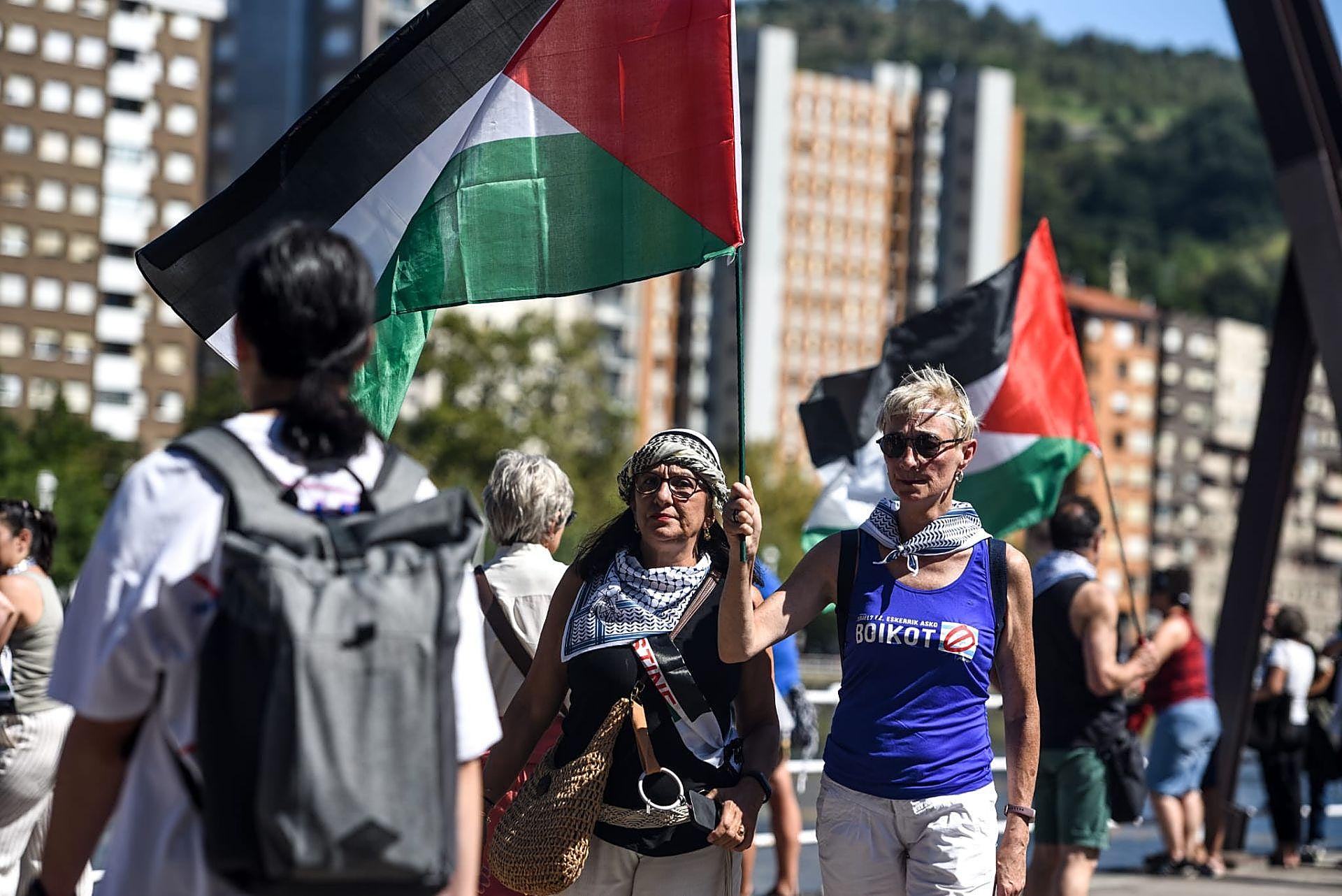 La protesta a favor de Palestina, en imágenes