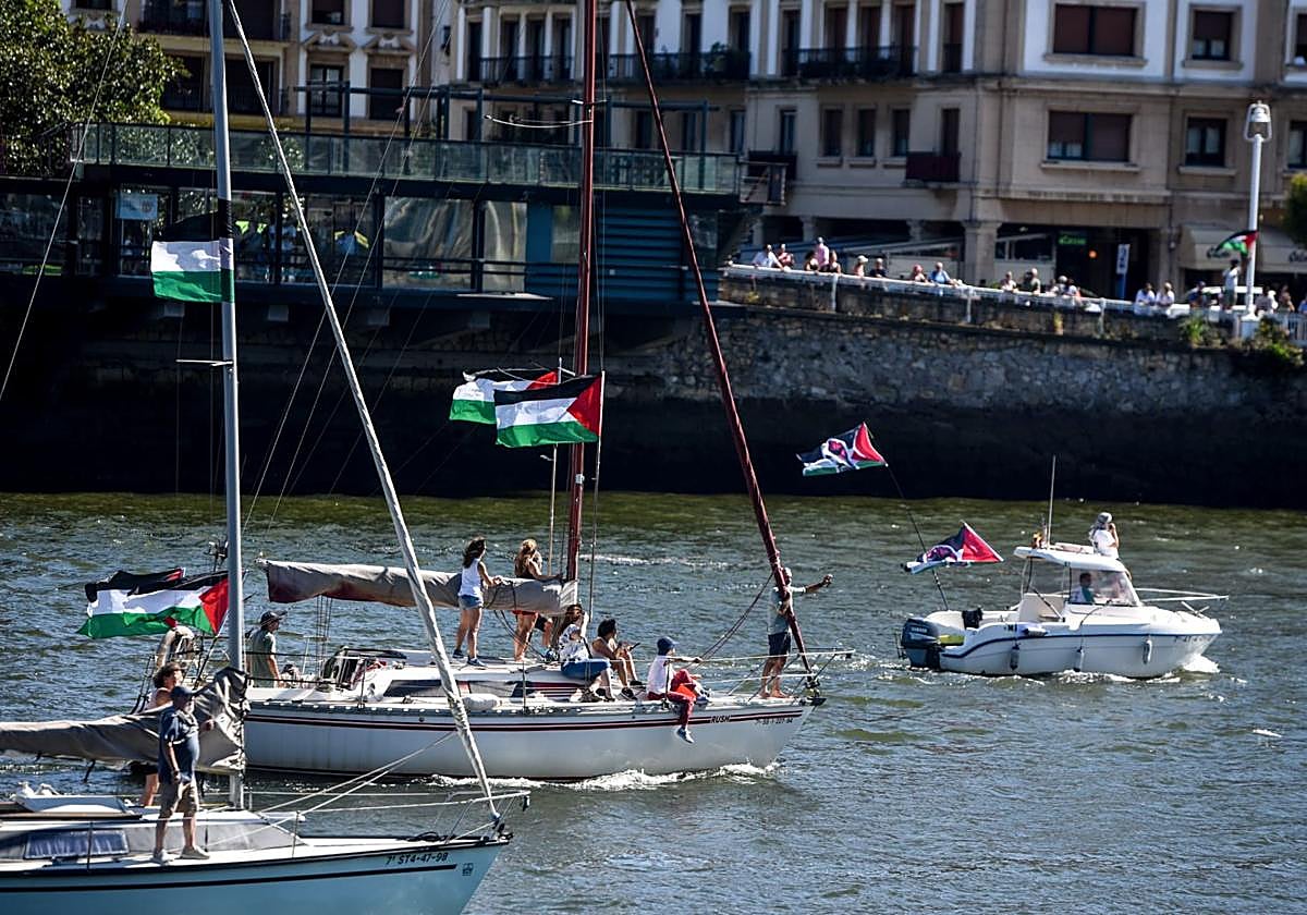 La protesta a favor de Palestina, en imágenes