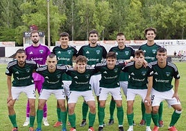 El primer once titular del Sestao River esta temporada frente al Alfaro.