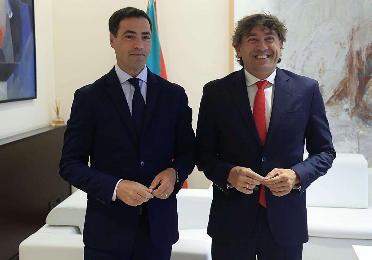 Imanol Pradales y Eneko Andueza se han reunido este lunes en Lehendakaritza.