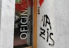 Vox denunciará ante la Ertzaintza pintadas con la palabra «nazis» en su sede de Vitoria