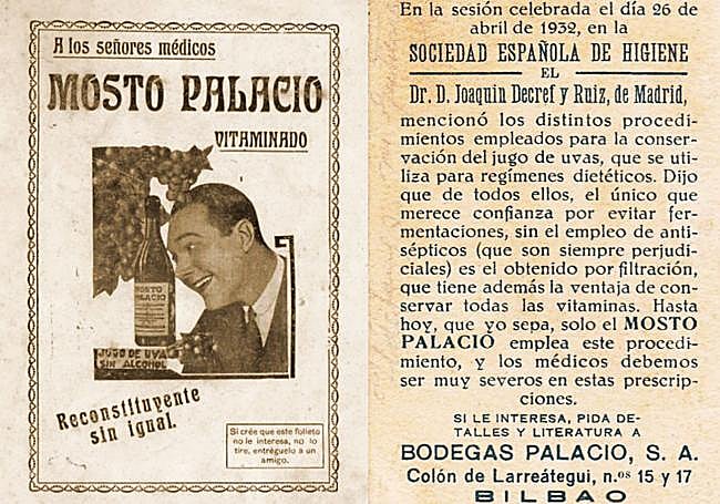 Folleto informativo de Mosto Palacio - 1932