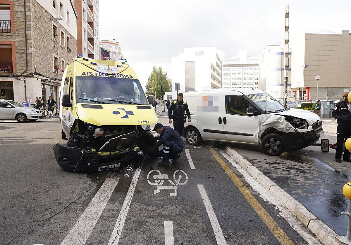 Accidente de una ambulancia.