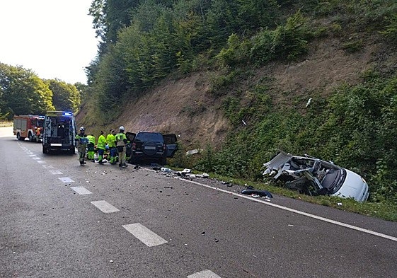 Imagen del anterior accidente registrado en esta carretera, que dejó un fallecido.