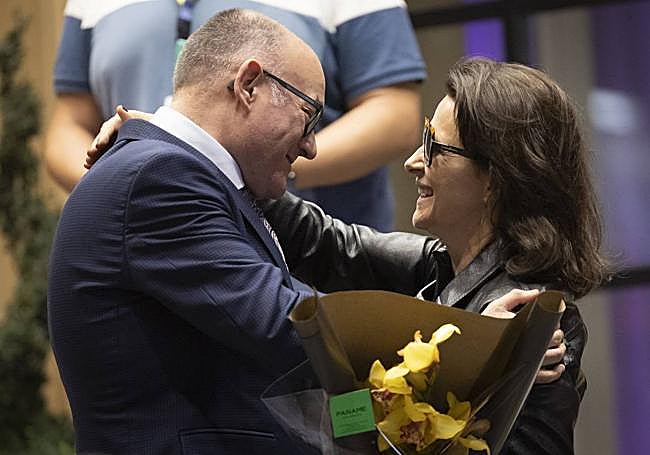 Rebordinos con Juliette Binoche en 2023.