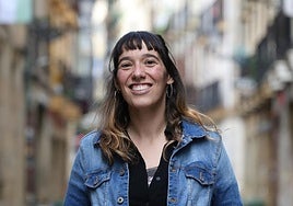 Saioa Alkaiza el pasado miércoles en Donostia cuando se hizo oficial que le concedían el Igartza Saria.