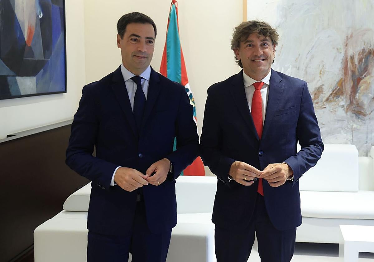 Imanol Pradales y Eneko Andueza se reunieron el pasado lunes en Lehendakaritza.