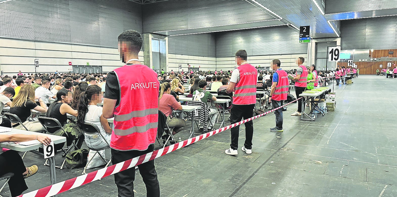 Imagen de un proceso de selección para la Ertzaintza realizado en el BEC de Barakaldo.