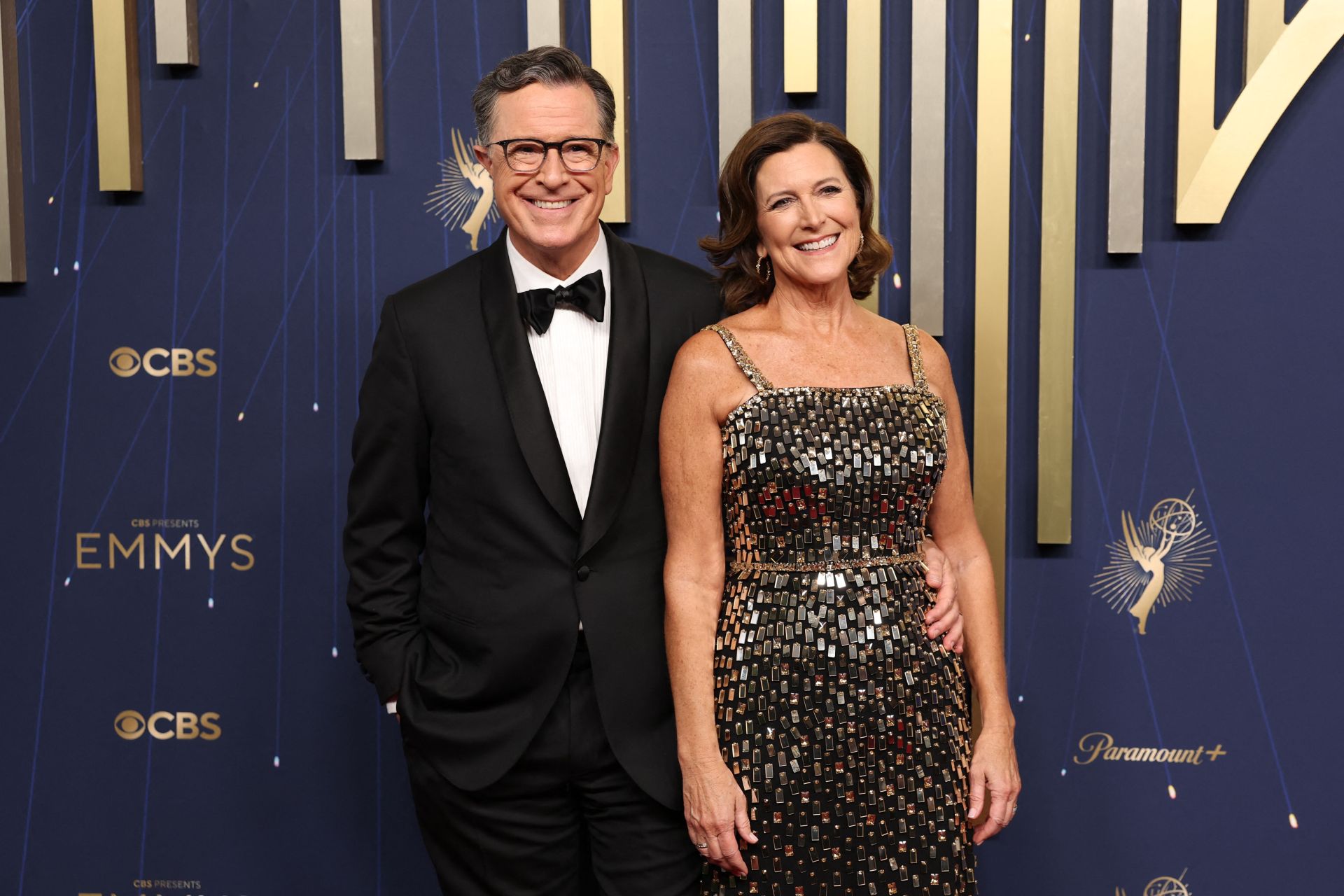 Stephen Colbert y su esposa, Evelyn McGee-Colbert .