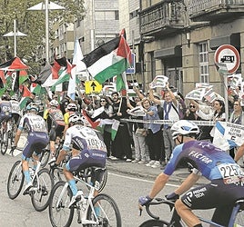 Las protestas por la masacre de Israel en Gaza se han repetido durante la recién terminada Vuelta a España.
