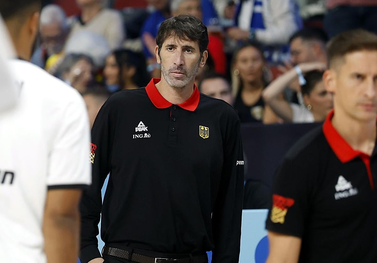 Alex Mumbrú, durante la final del Eurobasket entre Alemania y Turquía.