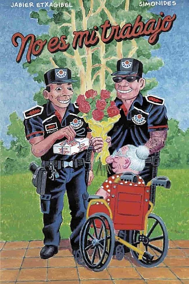 Portada del cómic 'No es mi trabajo', que cuenta con una exposición en la librería Zuloa del 19 de septiembre al 22 de noviembre.