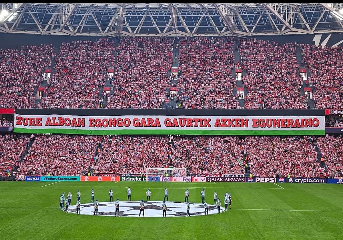 El apoyo de San Mamés a Gaza del que se hace eco Iñaki Williams