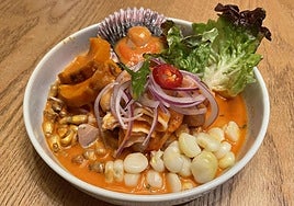 Plato del restaurante Rocoto, en Bilbao.