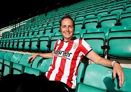 Joelle Murray, con la amiseta rojiblanca.