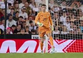 Julen Agirrezabala en Mestalla ante el Athletic.