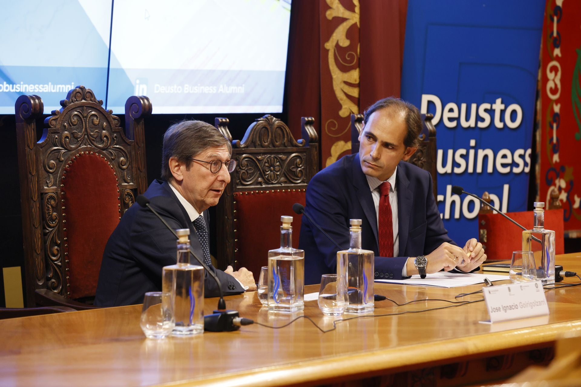 El expresidente de Caixabank, José Ignacio Goirigolzarri, en un momento de su intervención