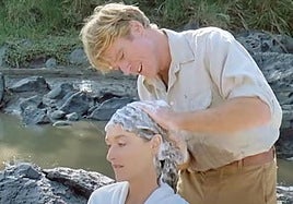 Redford y Streep, en 'Memorias de África'.