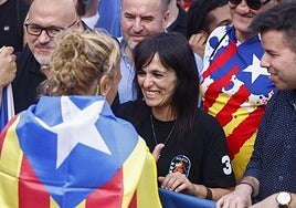 Sílvia Orriols, líder del partido político Aliança Catalana, durante una manifestación independentista con motivo de la Diada en Barcelona.