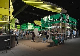 Recreación del Bernabéu Market.