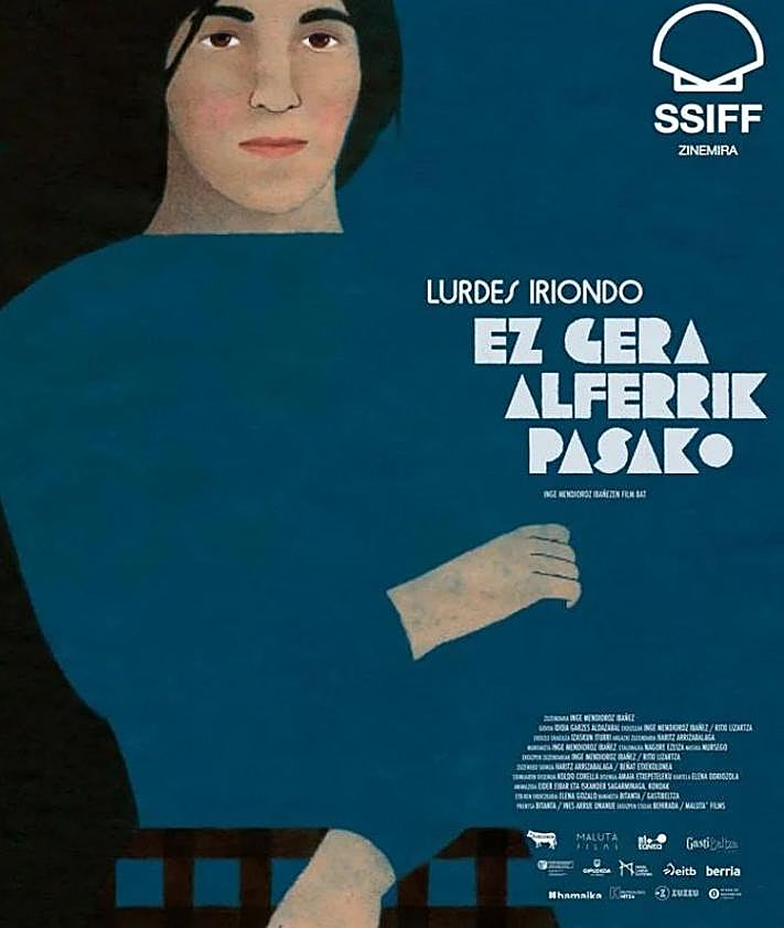 Imagen secundaria 2 - 1. Lurdes Iriondo haren azken argazkietako batean. | 2. Inge Mendioroz eta Idoia Garzes dokumentalgileak. | 3. Dokumentalaren kartela.