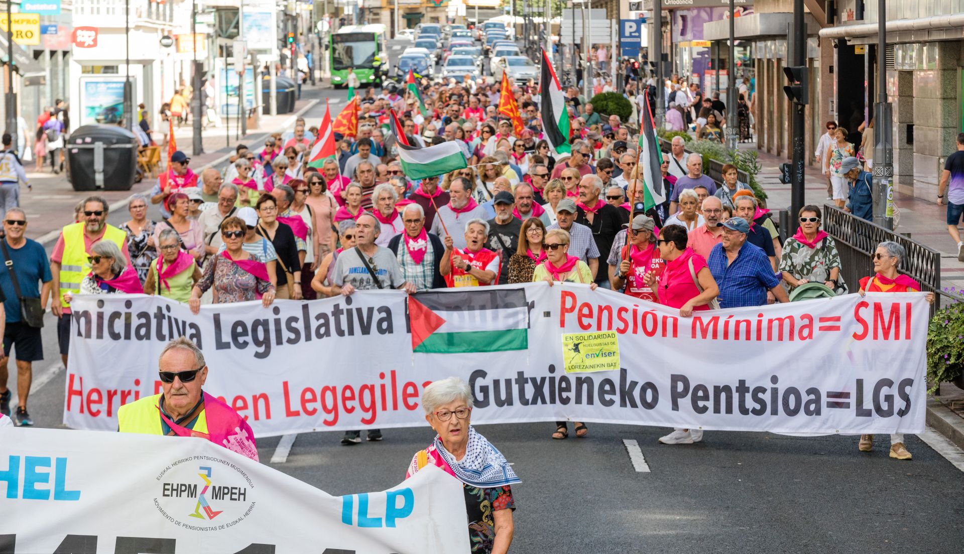 Los pensionistas ya se movilizaron este pasado sábado en las tres capitales vascas.