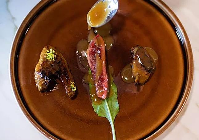 Un plato del restaurante de Bruno Oteiza, incluido en la Guía Michelin 2025