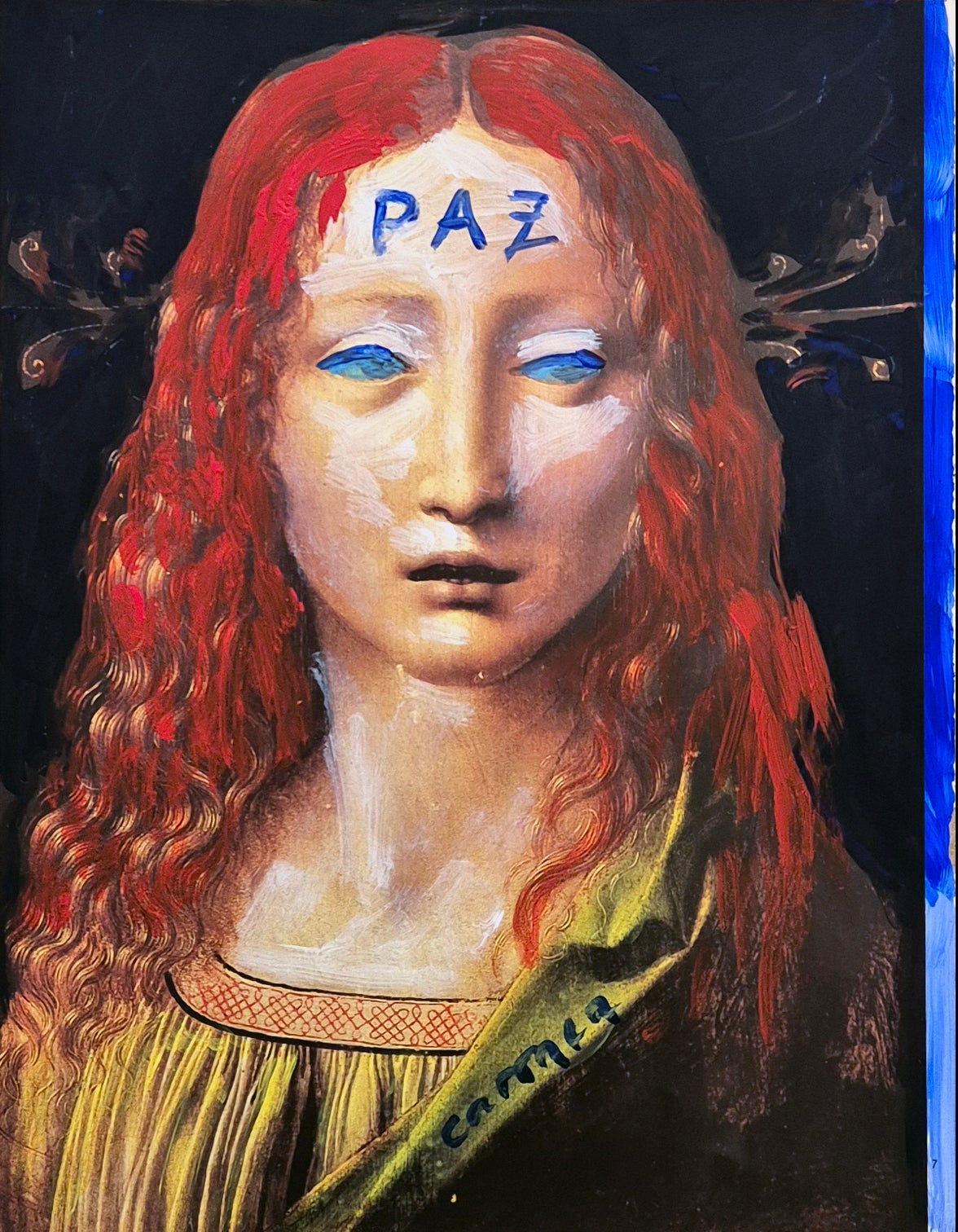 'Paz' es uno de los cuadros presentados por Carmen Olabarri en la exposición de la galería Lumbreras.