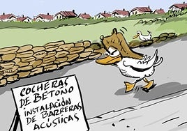 La viñeta de Cerrajería sobre el impacto ambiental de las cocheras del tranvía en Betoño