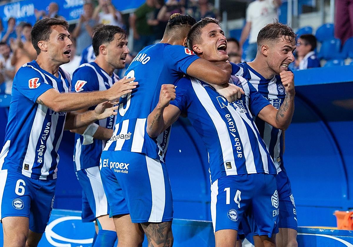 Tenaglia celebra su gol al Levante.