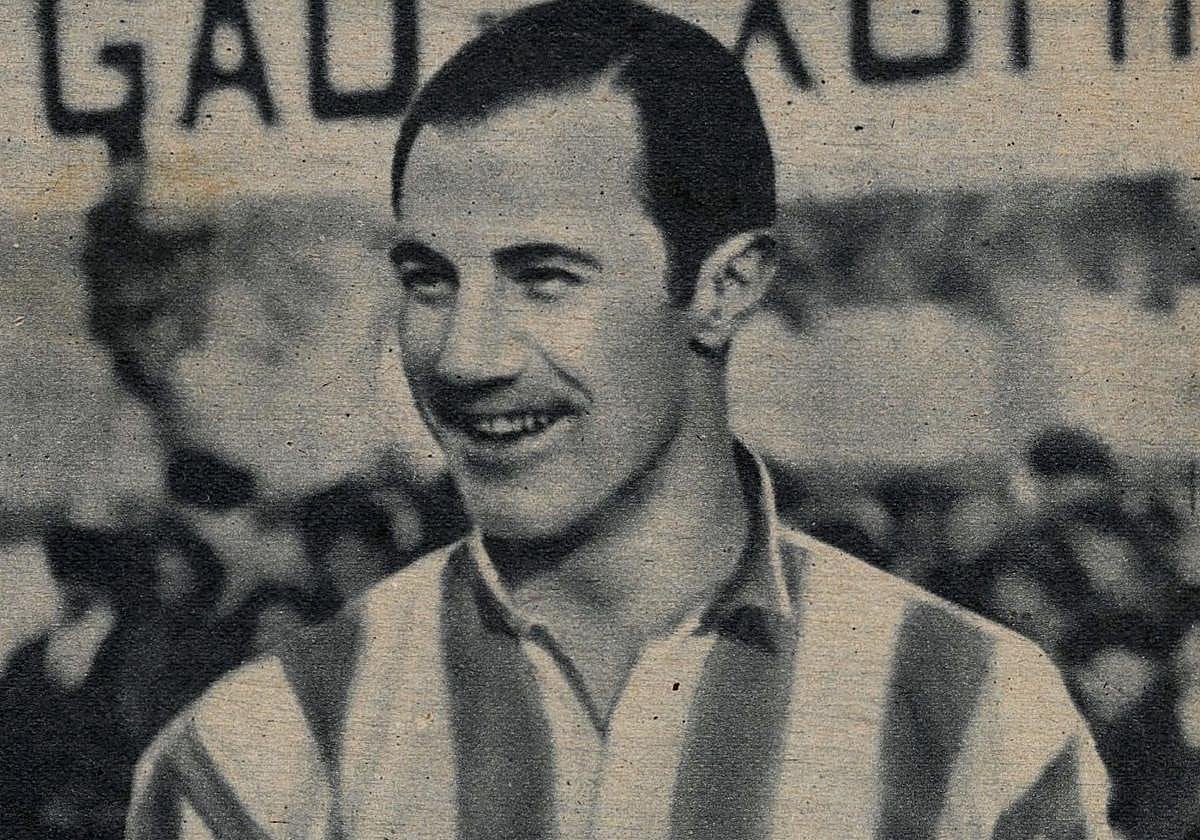 Jacinto Quincoces, con la indumentaria albiazul.