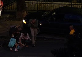 Momento posterior al atropello.